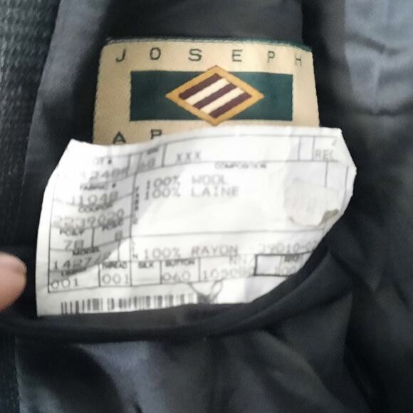 Joseph Abboud Nordstrom Gray Black Plaid Wool Blazer Mens 40R Classic Minimalist - Picture 7 of 11